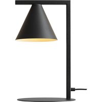Tischlampe Schwarz E14 40 cm hoch Metall Kegelschirm von ALDEX