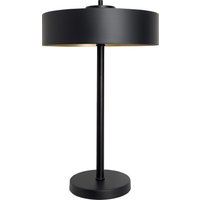Tischlampe Schwarz Gold H: 49 cm Messing Eisen E27 von Ghidini Giovanni Battista