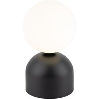 Tischlampe Schwarz Weiß G9 Glas Metall H: 21 cm Kugelschirm von TK Lighting