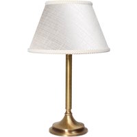 Tischlampe Stoff Messing 32,5 cm in Bronze Weiß E14 von Ghidini Giovanni Battista