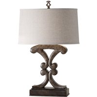Tischlampe Stoff Metall 65 cm Schwarz antik Creme E27 Tischlampe Stoff Metall 65 cm Schwarz antik Creme E27 von ELSTEAD