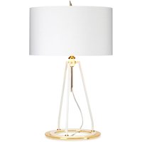 Tischlampe Weiß Gold 74 cm Metall Stoff Modern Design von ELSTEAD