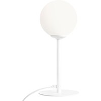 Tischlampe blendarm Glas Metall Weiß E14 Ø14 cm Kugel von ALDEX