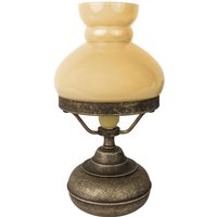 Tischleuchte 24,5cm Jugendstil Glas Messing E14 von Ghidini Giovanni Battista