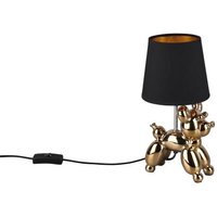 Tischleuchte BELLO 1x E14 von REALITY Leuchten R50241079 Schwarz / Hellbraun