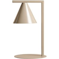 Tischleuchte Beige E14 40 cm hoch Metall Kegelschirm von ALDEX