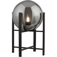 Tischleuchte E27 43 cm Schwarz Rauchgrau Glas Metall von Searchlight
