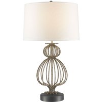 Tischleuchte GOBLET Weiß Silber Ø41cm H:70cm Lampe von ELSTEAD