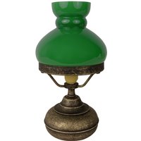 Tischleuchte Glas Messing 24,5 cm in Bronze Antik Grün von Ghidini Giovanni Battista