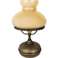Tischleuchte Glas Messing H: 36,5 cm E27 in Bronze Antik Creme Tischleuchte Glas Messing H: 36,5 cm E27 in Bronze Antik Creme von Ghidini Giovanni Battista