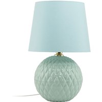 Tischleuchte Glas Stoff 60 cm hoch Mint Grün E27 DOLORES von TK Lighting