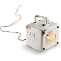 Tischleuchte Keramik E27 B: 15,5 cm 20 cm hoch Weiß von Ferroluce
