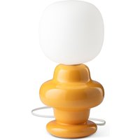 Tischleuchte Keramik Glas 17 cm breit 35 cm Gelb Weiß von Ferroluce