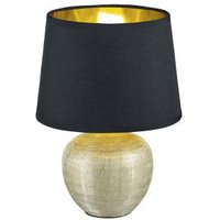 Tischleuchte LUXOR in gold von REALITY Leuchten R50621079 Schwarz / Hellbraun