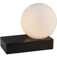 Tischleuchte Marmor Glas 23 cm lang klein Schwarz Weiß Kugel von Endon