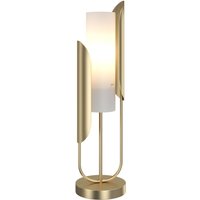 Tischleuchte Metall Glas 75,3 cm in Gold Weiß E14 HEIDI von Maytoni