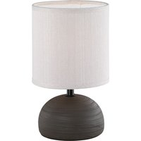 Tischleuchte Stoff Keramik E14 23 cm Braun Cappuccino von Trio