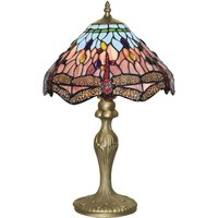 Tischleuchte Tiffany Stil 45 cm hoch Buntglas Metall E27 Tischleuchte Tiffany Stil 45 cm hoch Buntglas Metall E27 von Searchlight