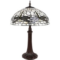 Tischleuchte 'Weiße Libelle' - nach Louis C. Tiffany