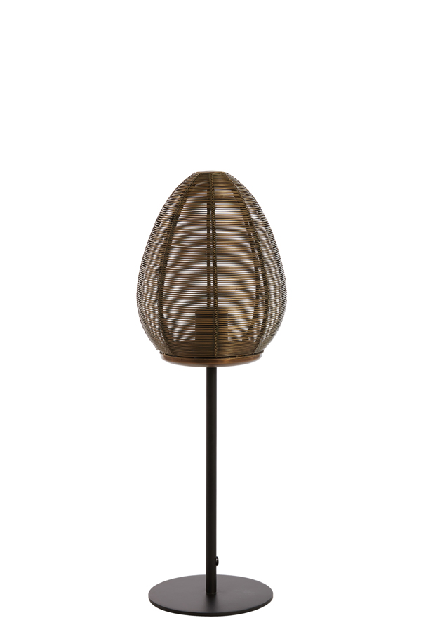 Tischleuchte YAELLE  in antik bronze, matt schwarz