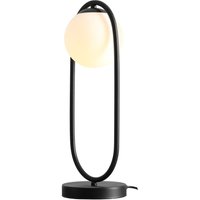 Tischleuchte blendarm Metall Glas E14 47 cm in Schwarz von ALDEX