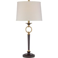Tischleuchte groß 84 cm hoch Vintage in Creme Bronze von ELSTEAD