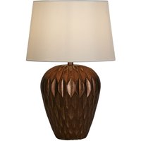 Tischleuchte in Bronze Stoff Harz E27 57,9 cm blendarm von 121004