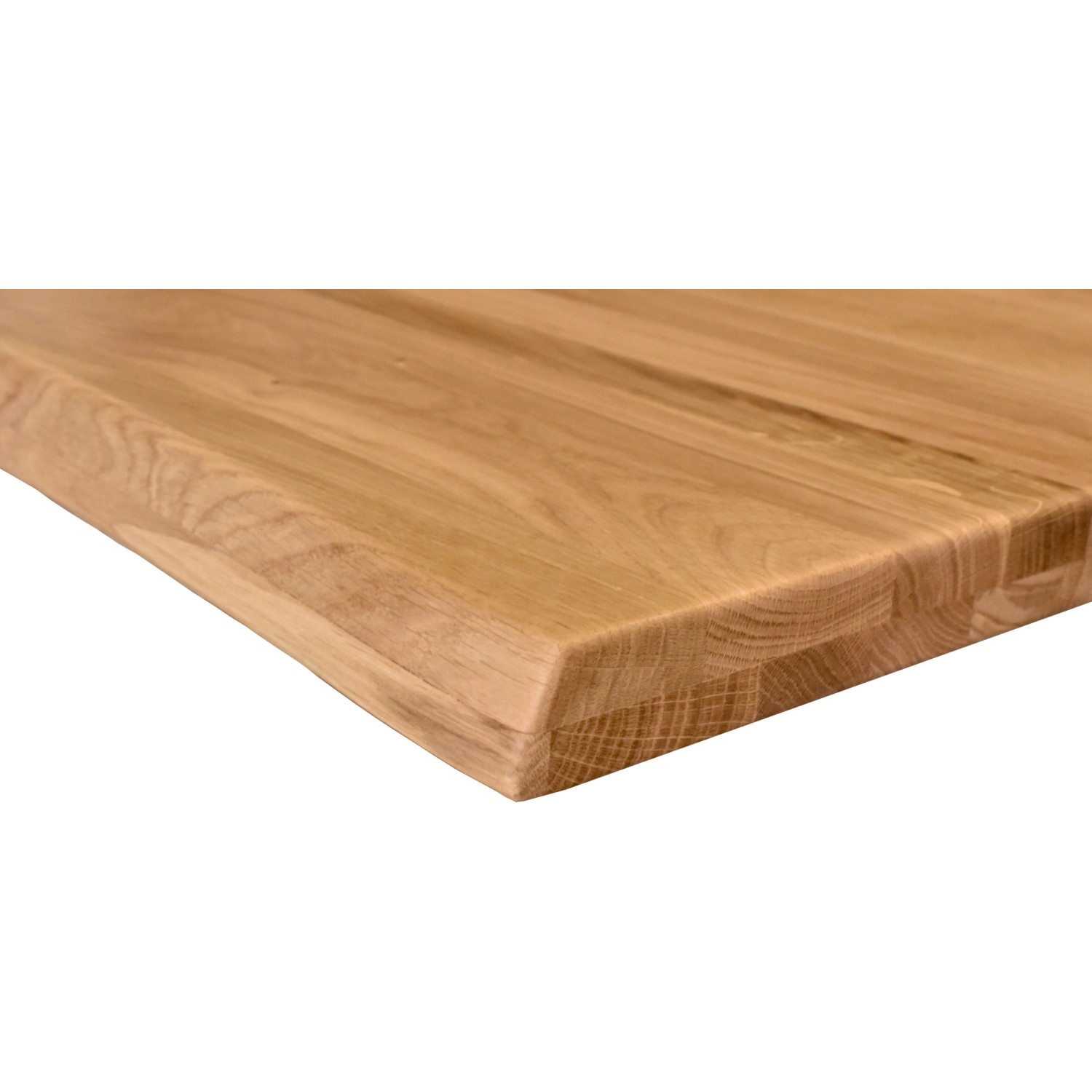 Tischplatte Eiche Rustikal geölt mit Baumkante 120 cm x 70 cm x 4 cm FSC®