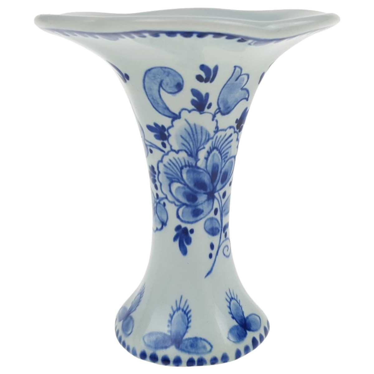 Tischvase klein Delfts Blumendekor gebraucht - gut