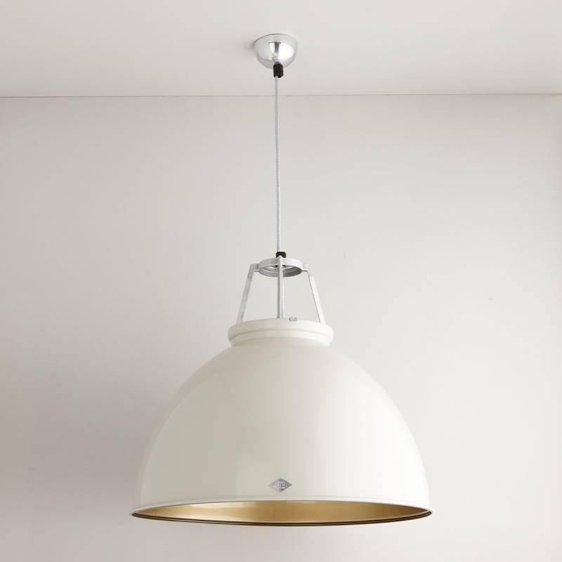Titan Size 5 Pendelleuchte, Ø: 56 cm, Kittgrau, Innen Bronze