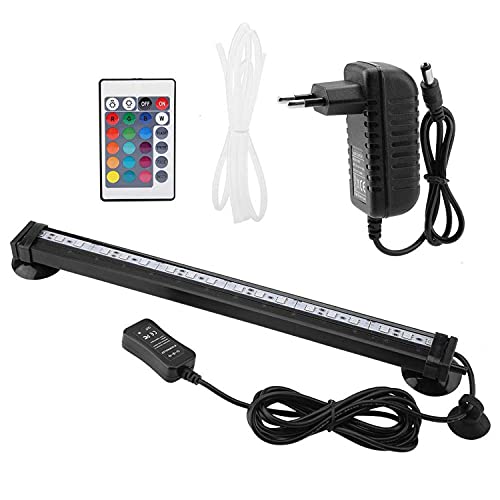 TOPINCN Led Aquarium Licht Aquarium Bubble Light Led-Unterwasserlicht Mit Fernbedienung + Manuelle Farbänderung(31Cm) von TOPINCN