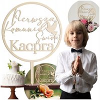 Topper Kommunion Tortenaufsatz mit NAME BIG Erstkommunion Name