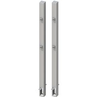 Torpfosten-Set z. Einbetonieren für Doppeltor Höhe 90-95 cm Silber