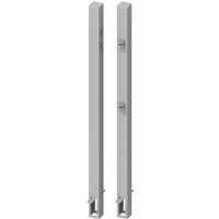 Torpfosten-Set z. Einbetonieren für Einzeltor Höhe 90-95 cm Silber