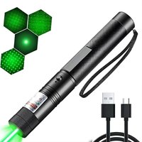 Tragbare, wiederaufladbare Taschenlampe, einstellbarer Fokus, mit USB-Ladekabel für Camping, Wandern, Angeln und Interaktion mit Haustieren