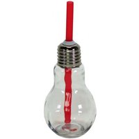 Trinkflasche 2er Set Glühbirne 13,5 cm hoch Glas klar  von Werner Voss