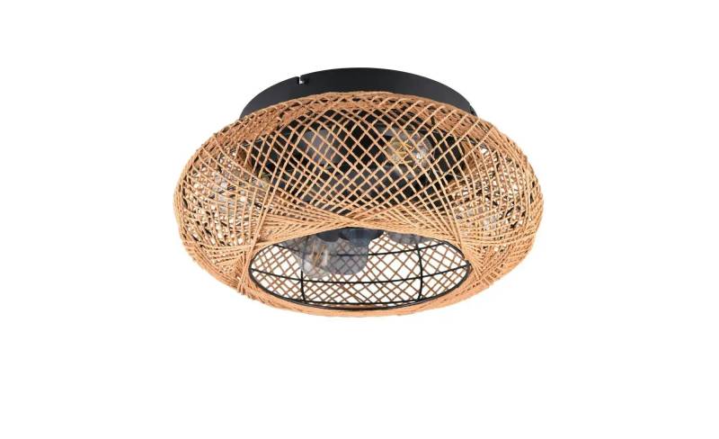 Deckenleuchte mit Ventilator   ¦ braun ¦ Maße (cm): B: 50 H: 21 T: 50.0 Lampen & Leuchten > Innenleuchten > Deckenlampen - Möbel Kraft