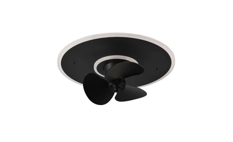Deckenleuchte mit Ventilator   ¦ schwarz ¦ Maße (cm): B: 50 H: 19 T: 50.0 Lampen & Leuchten > Innenleuchten > Deckenlampen - Möbel Kraft