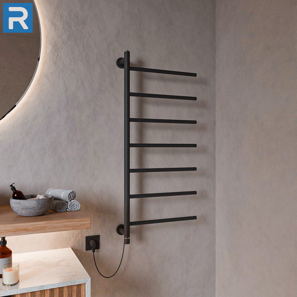 Trockenheizkörper Badheizkörper elektrisch One-Click schwarz matt 50 x 100 cm Trockenheizkörper Badheizkörper elektrisch One-Click schwarz matt 50 x 100 cm
