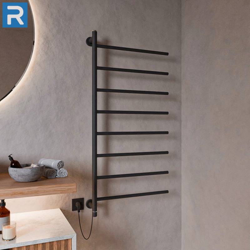 Trockenheizkörper Badheizkörper elektrisch One-Click schwarz matt 60 x 120 cm