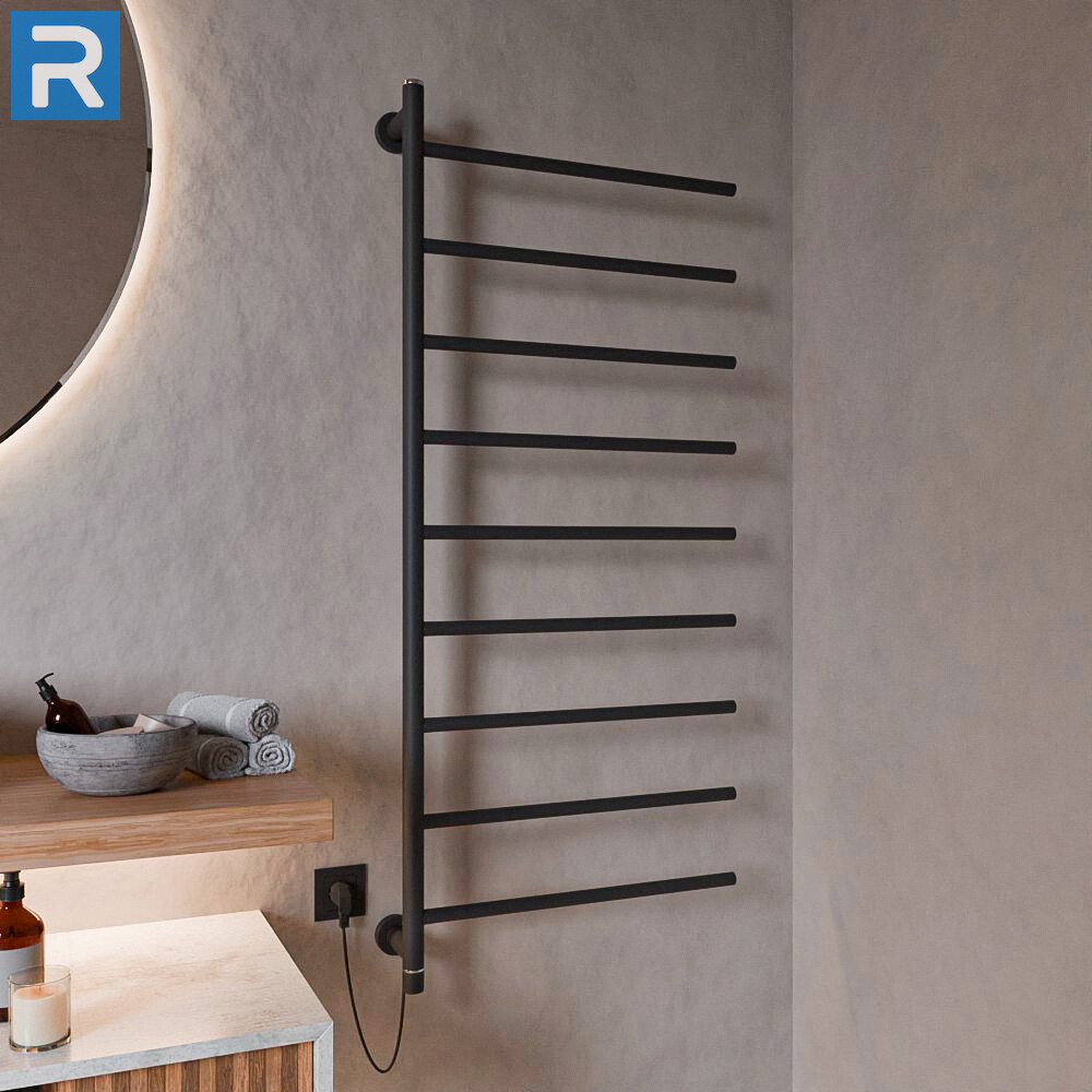 Trockenheizkörper Badheizkörper elektrisch One-Click schwarz matt 60 x 140 cm Trockenheizkörper Badheizkörper elektrisch One-Click schwarz matt 60 x 140 cm