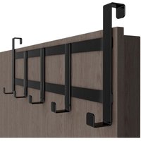 Türgarderobe, Schwarz - Türhaken aus Edelstahl, einfach zu bedienen - Türhaken, Türgarderobe, Türhänger Türgarderobe, Schwarz - Türhaken aus Edelstahl, einfach zu bedienen - Türhaken, Türgarderobe, Türhänger