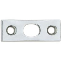 Strenger - Türkantriegel Schließblech oval (Türbeschlag) 40x15x2mm, Stahl verzinkt von STRENGER