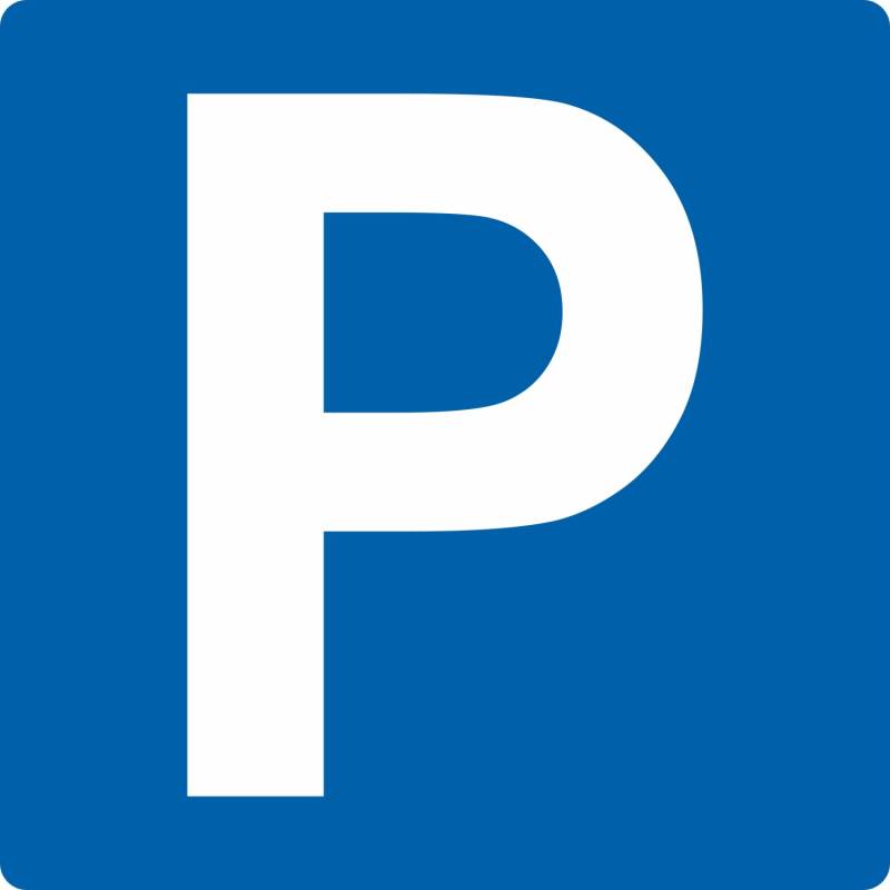 Türsschild Parkplatz-P 10 cm x 10 cm Hard-PVC