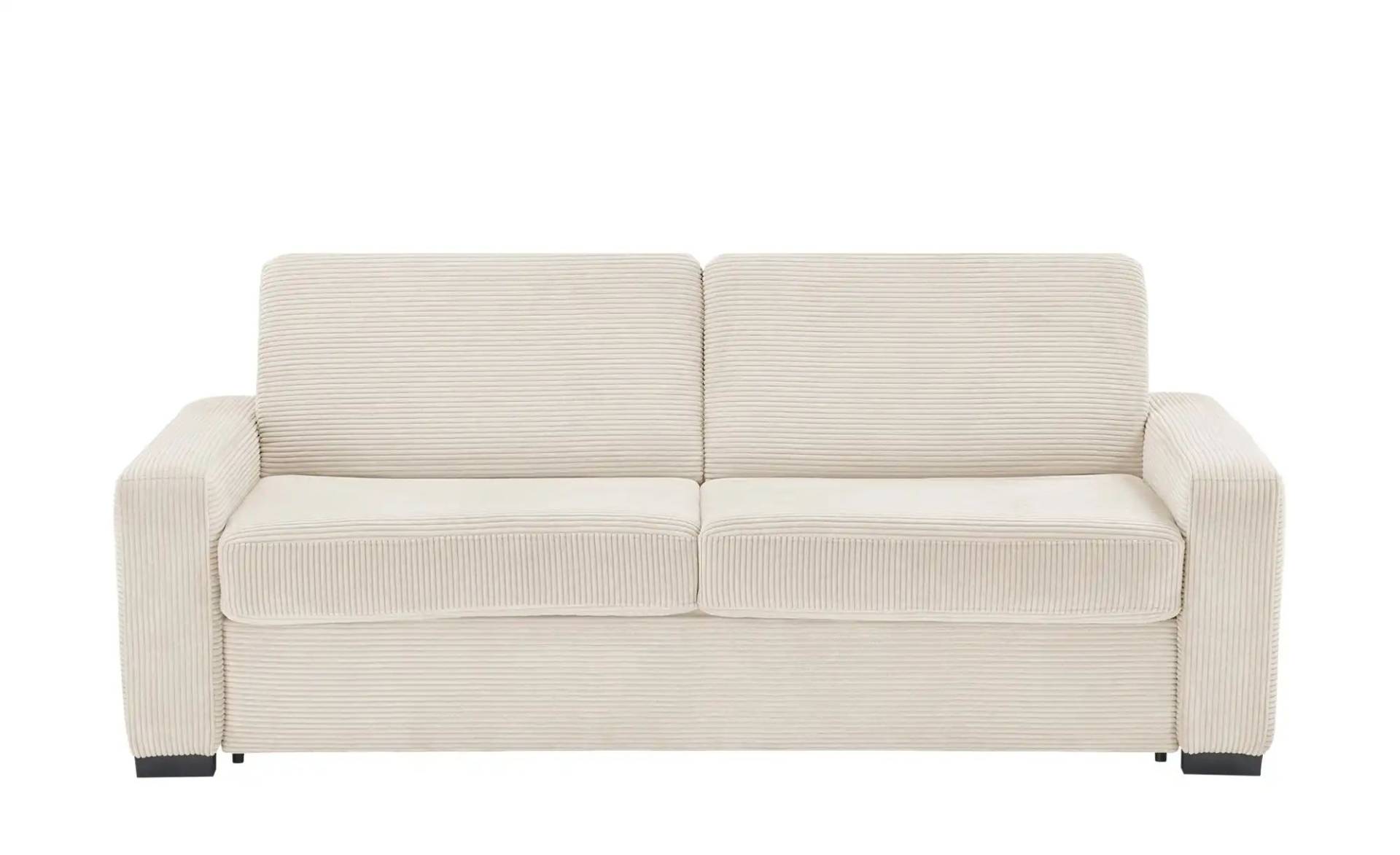 Twist Schlafsofa aus Cord Vanila ¦ creme ¦ Maße (cm): B: 220 H: 87 T: 98 Polstermöbel > Sofas > 3-Sitzer - Möbel Kraft