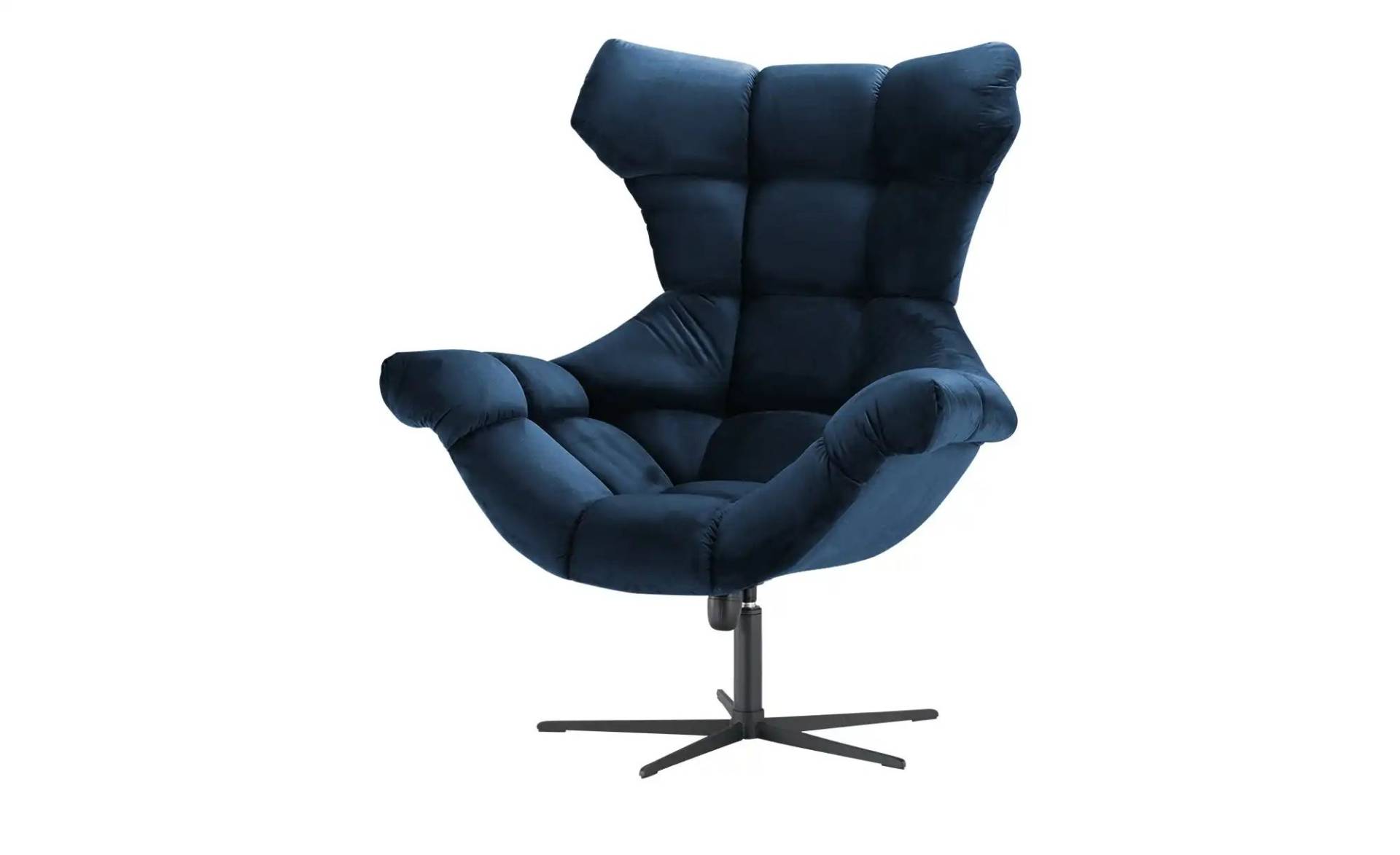 Twist Sessel aus Samt Sensi ¦ blau ¦ Maße (cm): B: 103 H: 119 T: 84 Polstermöbel > Sessel > Drehsessel - Möbel Kraft