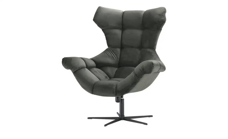 Twist Sessel aus Samt Sensi ¦ grau ¦ Maße (cm): B: 103 H: 119 T: 84.0 Polstermöbel > Sessel > Drehsessel - Möbel Kraft