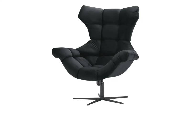 Twist Sessel aus Samt Sensi ¦ schwarz ¦ Maße (cm): B: 103 H: 119 T: 84.0 Polstermöbel > Sessel > Drehsessel - Möbel Kraft