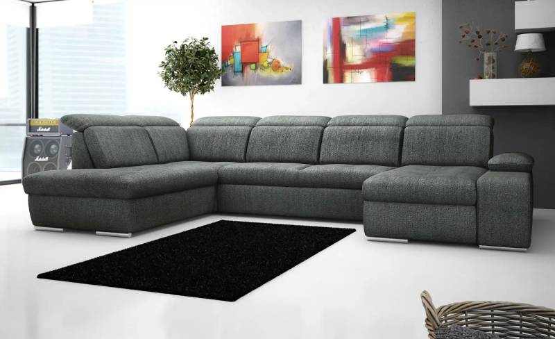 Twist Wohnlandschaft aus Flachgewebe Avilla ¦ schwarz ¦ Maße (cm): B: 355 H: 86 T: 234.0 Polstermöbel > Sofas > Schlafsofas - Möbel Kraft