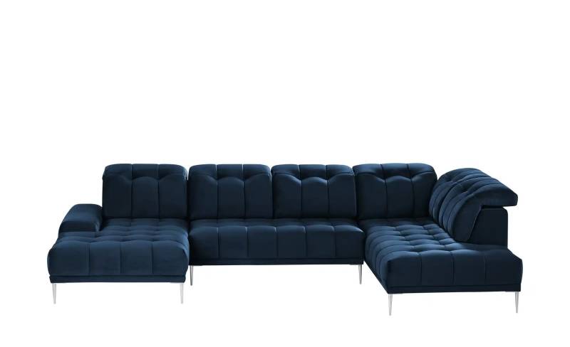 Twist Wohnlandschaft aus Samt Grenada ¦ blau ¦ Maße (cm): B: 358 H: 107 T: 231.0 Polstermöbel > Sofas > Wohnlandschaften - Möbel Kraft